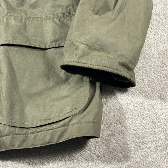 Vtg Portrait Chore Jacket Sportsman Brown Green M Shacket Button Down Utility - Picture 2 of 12